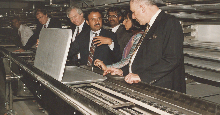  Dr. Sergio Lecchini, CEO of Quest International, with Kiran Mazumdar-Shaw and other dignitaries at the inauguration of BQIL