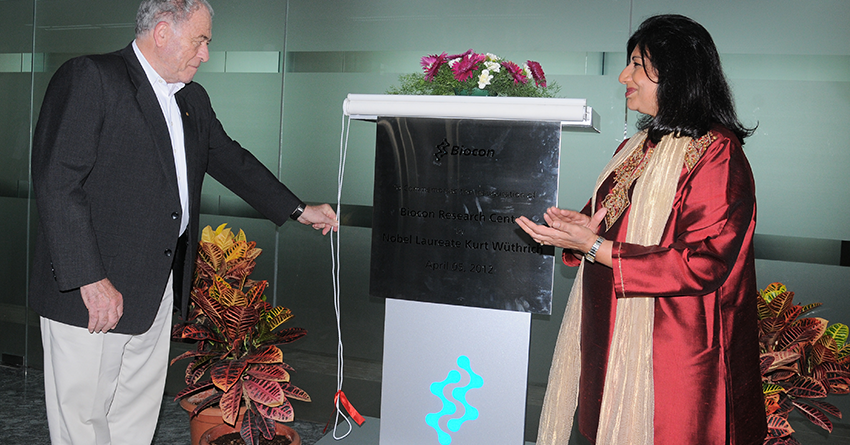 Noble Laureate Prof Kurt Wuthrich inaugurates the Biocon Research Centre